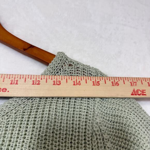 Active USA L Knit Twist Front Cropped Sage Green SoftGirl Y2K Cottage Minimalist - Picture 6 of 9
